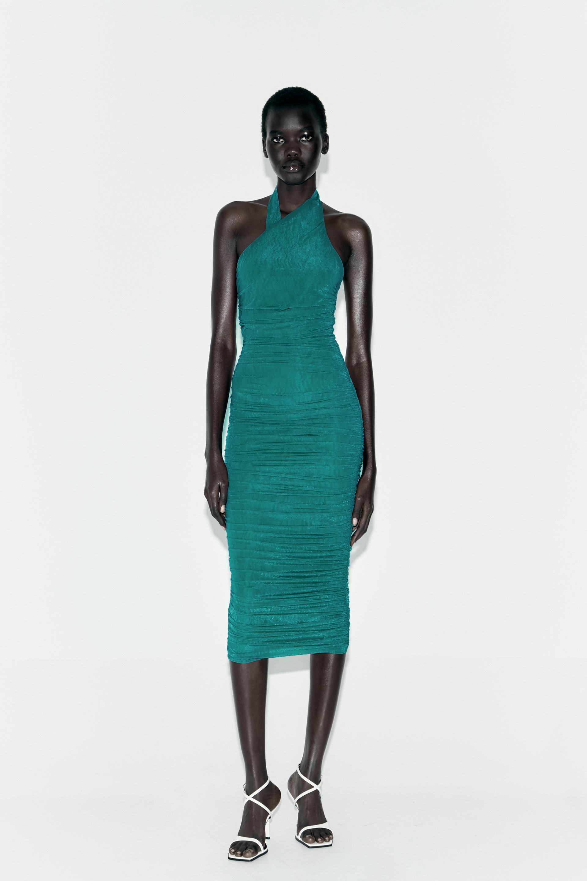 

ПЛАТЬЕ ИЗ ОРГАНЗЫ С ХАЛТЕРОМ