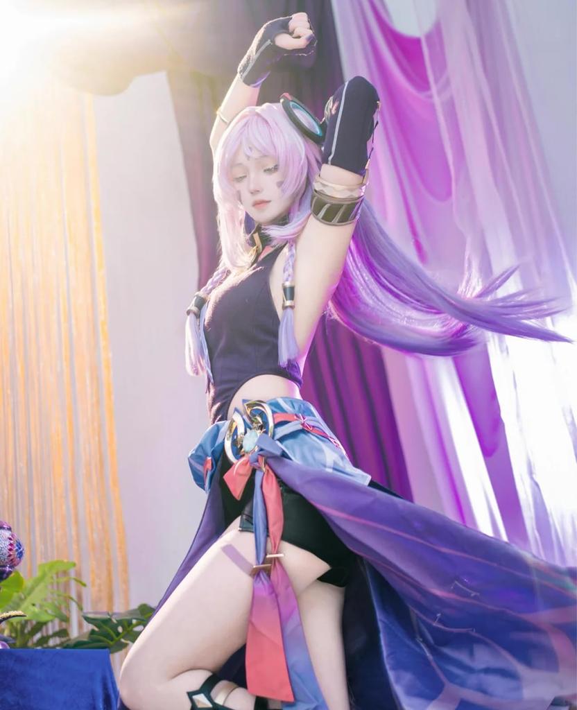 NOKIJP Citrali Wig Genshin Impact Cosplay Heat Resistant Wig Silky Smooth Easy To Style Genshin Impact Nata Citrali Shiroboshi Kokuyo Mysterious Smoke