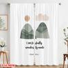 2pcs 2D flat printing Curtain Fearfully Wonderfully Made 100% Polyester Without Electricity Birthday Party for Photo Booths &