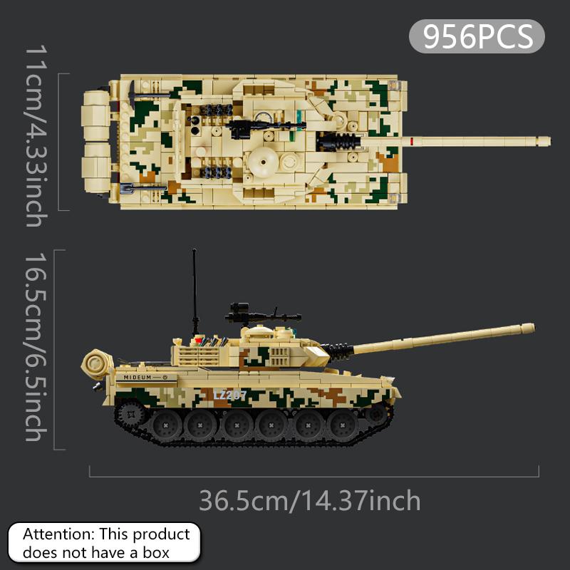 99 Type Main Battle Tank Building Blocks, 15 Type Tank Puzzle Assembly Toy Armored Vehicle, Boys' DIY by Hand, Children's Gifts