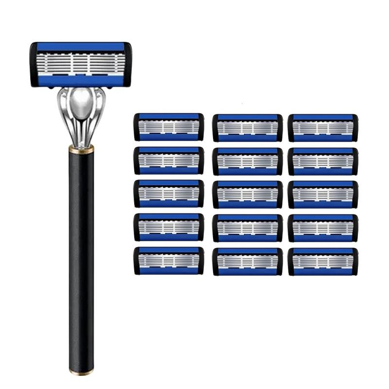 Razor Classic 6 Layer Safety Razor for Mens Shaving&Womens Hair Removal Shaving Blades Manual Shaver