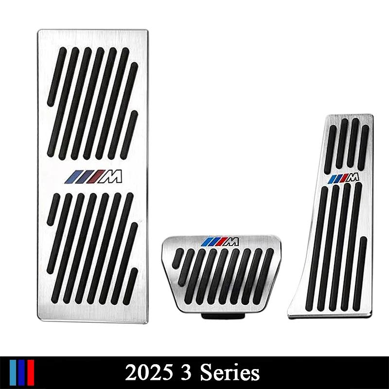 ITTH1 3 Pcs Brake Throttle Pedal Set for BMW 3 Series 2005-2025 Yeas E90 F30 G20 Stainless Steel Rubber Anti-Slip Pedal Car Accessorie