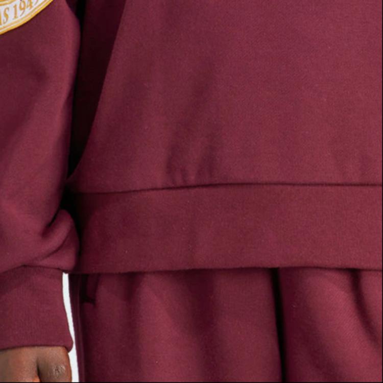 Adidas Originals Moomin Embroidered Letter Pattern Sweatshirt Women Tops Maroon IL2447