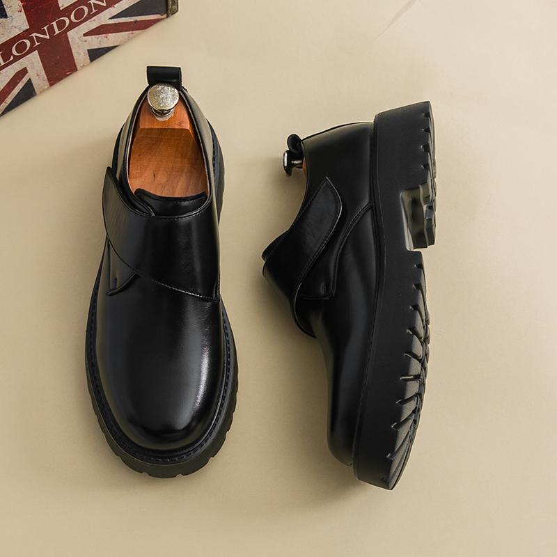 Fashion New Arrival Men Thick Bottom Oxford Shoes Casual Leather Shoes Fashion Business Formal Dress Footwear Soft Outdoor Male loafers
