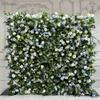 Uflower Artificial Flower Wall Roll-Up Green Fabric Floral Backdrop Wedding Curtain for Decorative Events And Parties