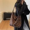 Bolso Cruzado Tote Grande para Mujer Estilo Coreano Estampado de Leopardo