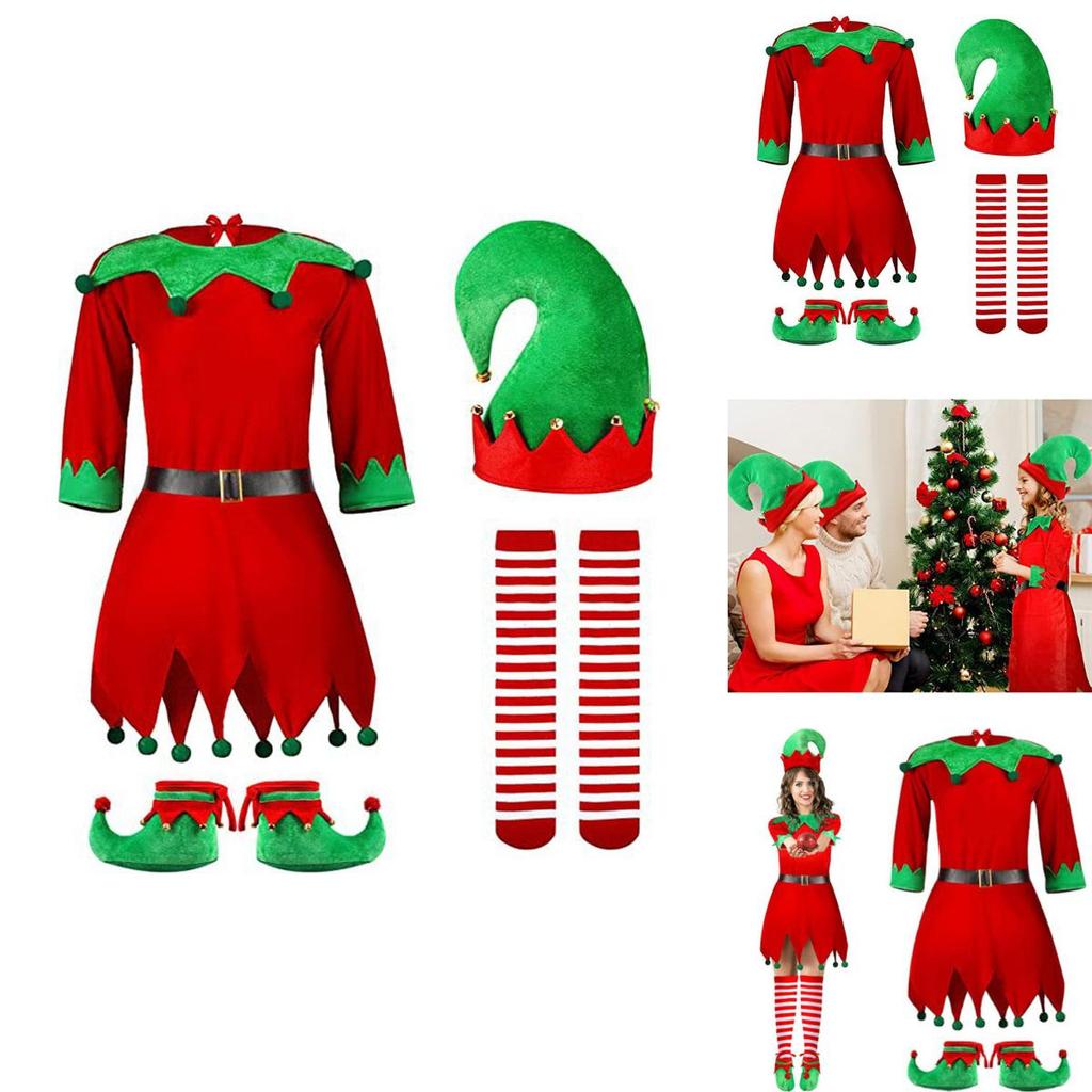 Children's Christmas Outfit Boys And Girls Santa Claus Suit Red Long Sleeve