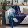 Plush Geometric Galaxy Blanket - Space Print Soft Fleece Throw for Kids Teens Adults Sofa Bed Decoration Gift