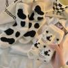 Cartoon Cute Cow Mink Velvet Socks Women Winter Soft Stocking Medium Tube Sock Cute Cloud Plush Cartoon Mink Plush Socks Indoor