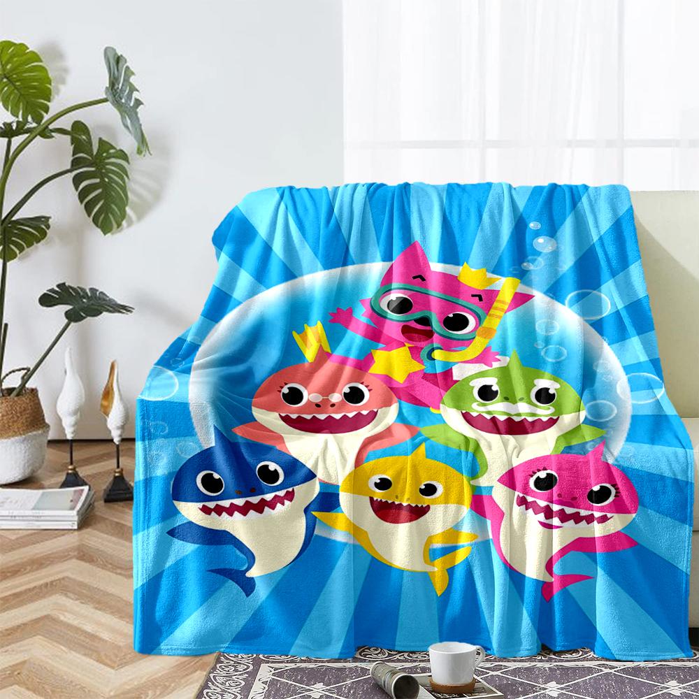 Shark Theme Printed Blanket - Perfect for Couch, Bed, Travel & Outdoor Use | Machine Washable, Cozy & Durable.
