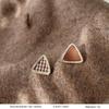French Retro Pearl Plaid Earrings: Luxury Korean Studs for Women