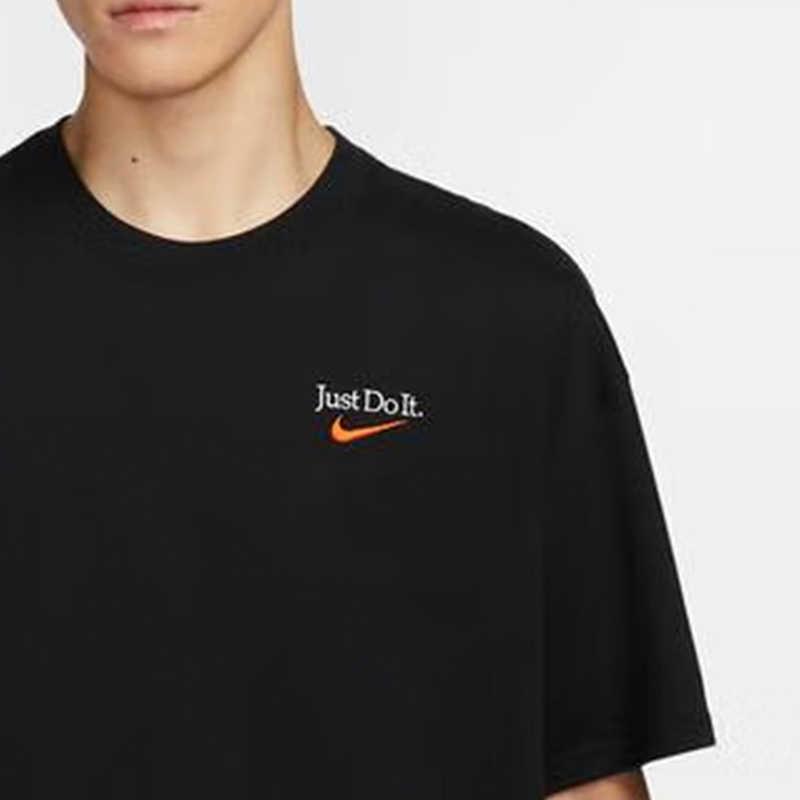 Nike Tee M90 Oc Verb Letter Logo Design Casual Pullover Short Sleeve T-Shirt Men Tops Black FZ8084010