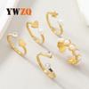 French Retro Pearl and Diamond Inlaid Open Ring Set - Trendy Non-Fading Index Finger Ring for Women