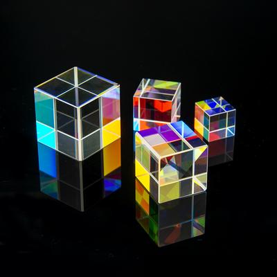15 מ"מ 18 מ"מ 20 מ"מ 23 מ"מ RGB קוביית X פריזמה צלב דיכרוית פיזיקה הוראה פוליאדר בית קטן פירמידה קישוט עדשת קשת בענן