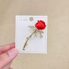 Broche Rose Rouge 1 Pièce, Style Vintage, Convient pour Accent de Col de Costume, Accessoire de Robe de Soirée, Cadeau de Saint-Valentin