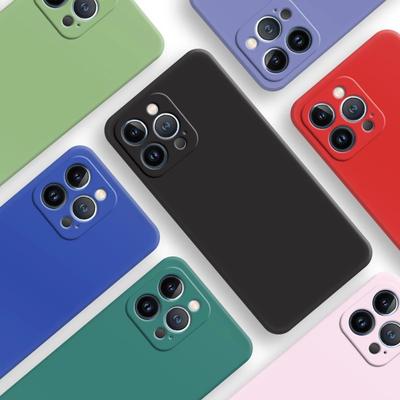 Originale Flüssigsilikon-Schutzhülle für iPhone 14 13 12 11 Pro Max X XR XS Max 8 7 6s 6Plus, Luxuriöse Stoßfeste Rückseite mit Bumper