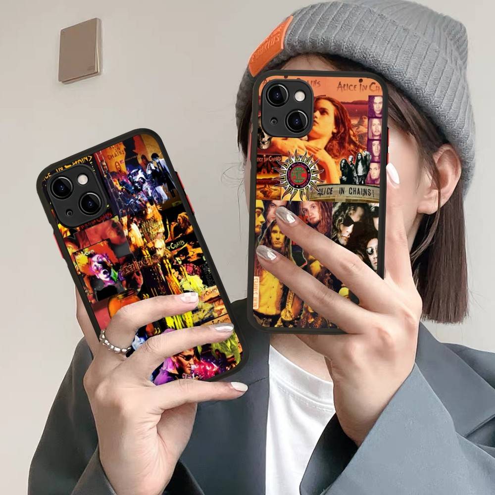 Music A-Alice In C-Chains For IPhone 11 12 13 14 15 16 Pro Max Plus X XS MAX Shockproof Matte Back Cover