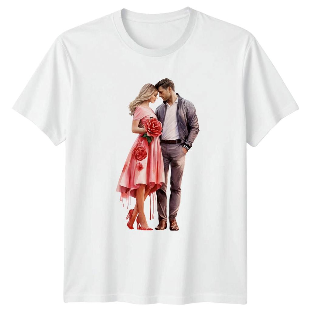 Couple RoUnisexce Love Valentines Day Unisexs TShirt Unisexs Tee Graphic Unisex Top