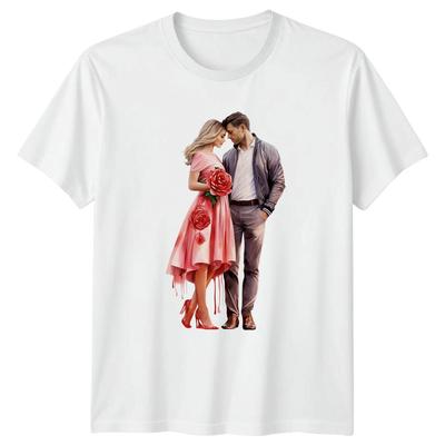 Couple RoUnisexce Love Valentines Day Unisexs TShirt Unisexs Tee Graphic Unisex Top