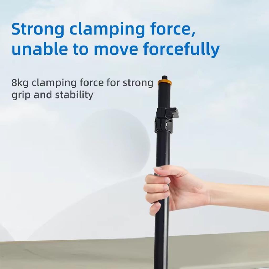 B040 Metal Tabletop Clip-On Camera Phone Live Streaming Stand Retractable Rod with 1/4 Screw Interface