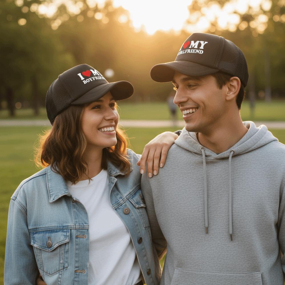 Letter Printing Mesh Baseball Cap Adjustable Breathable Boyfriend Girlfriend Couple Hats Hip-hop Snapback Cap