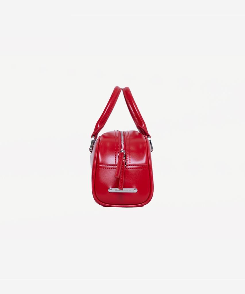 Prends Soin De Toi Half Moon Tote Bowling Bag Red
