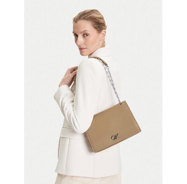 Handbag Calvin Klein Ck Medium Conv Chain Bag K60K612810 Beige