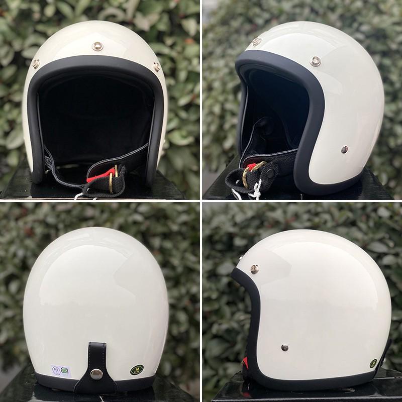 Lightweight Retro Cruiser Motorcycle Helmet Men Women Full Face DOT Approved Safety