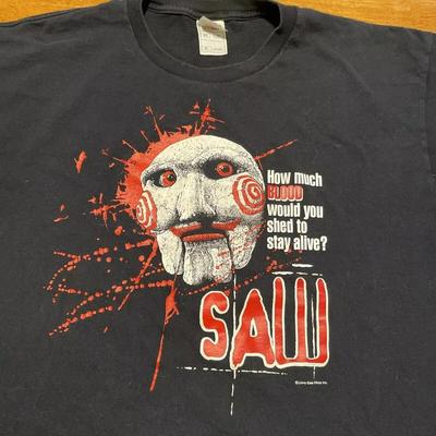 Tričko s motivem filmu Saw, Černé unisex tričko s motivem filmu Saw Přetisk S-5XL Muži Ženy Unisex Tričko