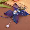 Elegant Handmade Rhinestone Flower & Butterfly Bridal Headband/Vine Jewelry