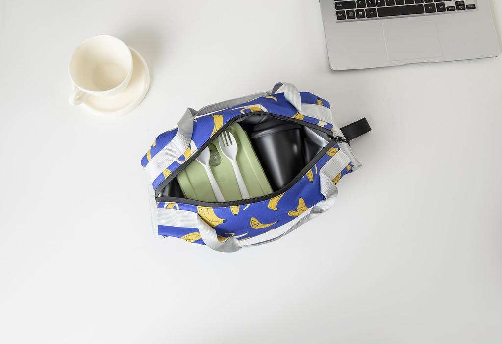 UMJCWELL Insulated Lunch Thermos Insulated Waterproof Polyester with EVA Compact and and Rolls Up for Perfect for Sports Cherry Blossom Club and Bag,