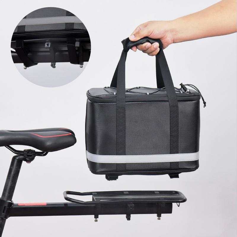 Rear Bike Rack Bag Portable Bicycles Rear Rack Bag Large Capacity Ergonomic Cooler Scratch Resistant Pouch Comfortable Design