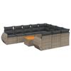 VidaXL Salon de Jardin avec Coussins 13 pcs, Canapés avec Pieds Réglables, Ensemble de Meubles d'Extérieur Patio Terrasse, 3250278