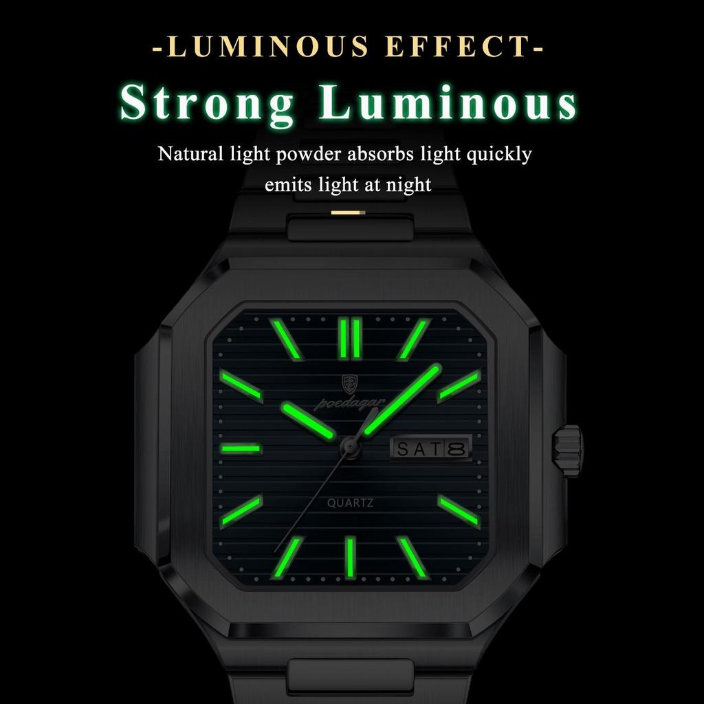 Fashion Men's Watch Waterproof Night Light Calendar Quartz Men's Watch Stainless Steel Luxury Business Men Watch