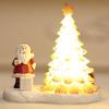 Yousheng Christmas Night Light Mini Christmas Tree Nightlight with Santa Claus Figurine Holiday LED Table Lamp for Desktop Windowsill Bookshelf Home