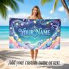 Fantasy Magic Theme Soft Beach Towel Personalized Custom Name Text Towel Portable for Beach Pool Travel