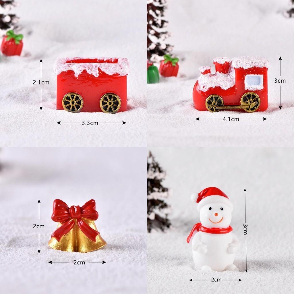 Charming Resin Santa And Snowman Miniature Ornaments For Festive Diy Decor