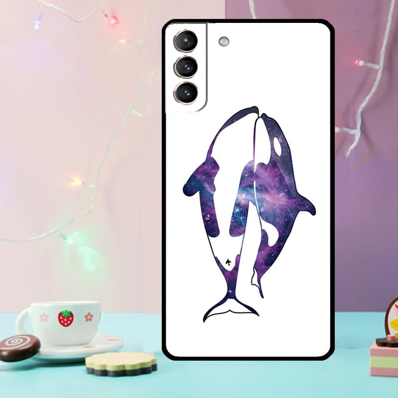 Orcas Whale Phone Case For Samsung Galaxy S25 Ultra S20 S21 S22 S23 S24 Ultra Plus S9 S10 S25 FE Cover