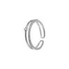 Shertz Cubic Line Layered Open Ring (Silver925)