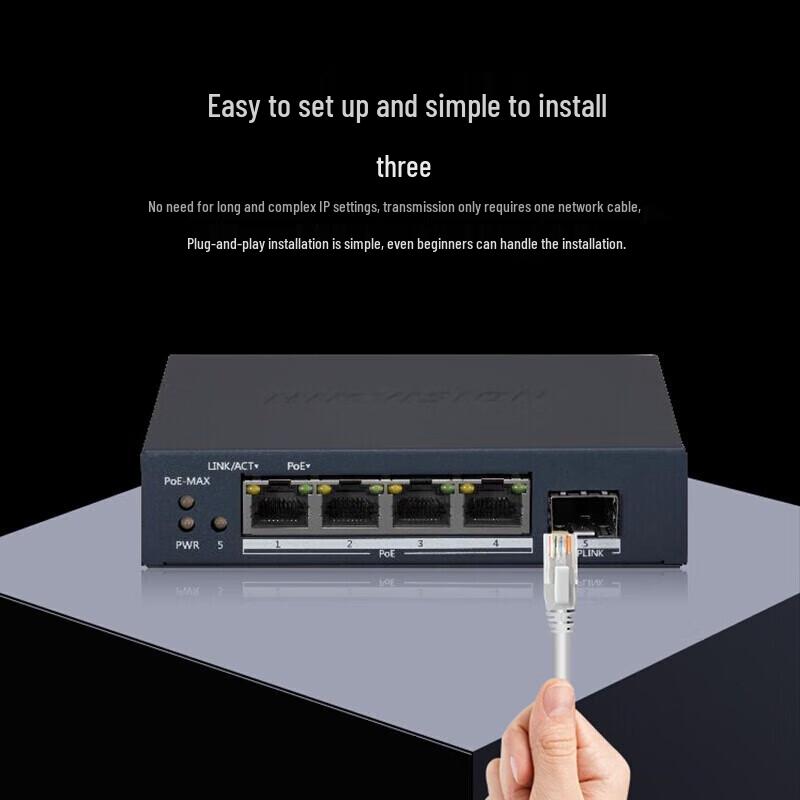 

Hikvision DS-3E0505PF-E 5-Port Gigabit PoE Switch