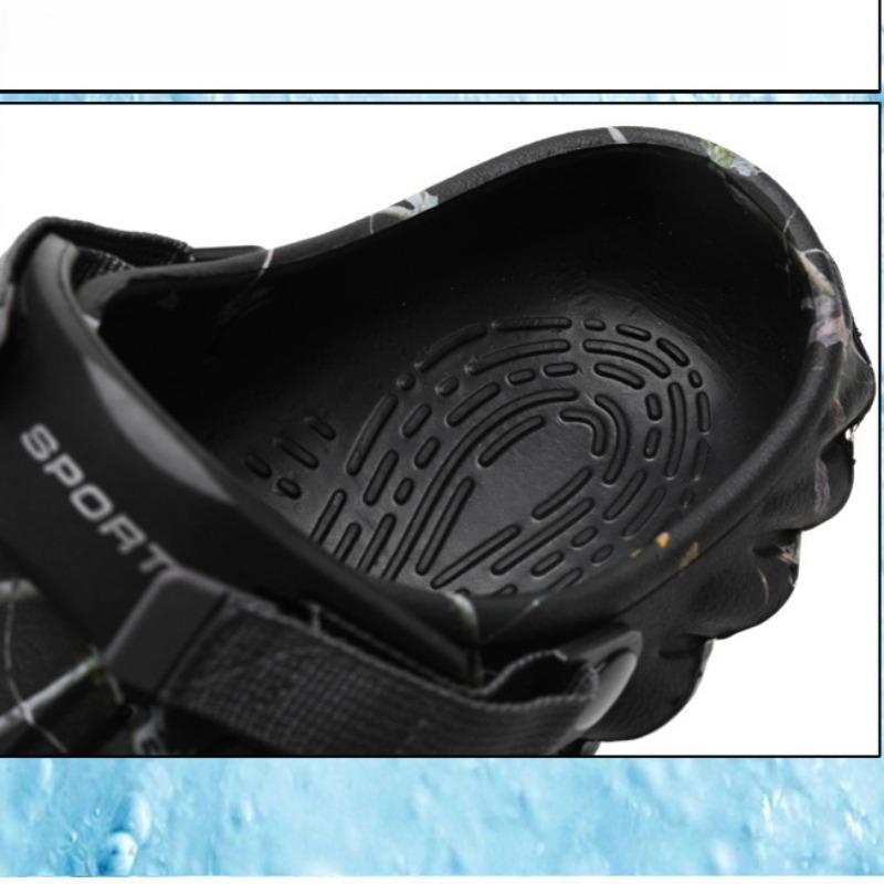 Large Size Men's Casual Shoes for Outdoor Wear, Toe Caps, Slippers, Outdoor Men's Beach Shoes