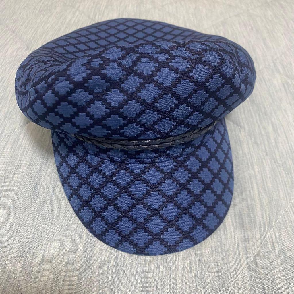 Used [Brixton] XS Marine Casquette All Pattern Blue Good Condition