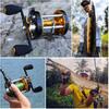 Round Baitcast Fishing Reel Sea Fishing 6+1BB 17-22LB Trolling Reel Drag Reel Saltwater Freshwater