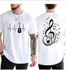 Unisexs Fashion Tshirt Summer Street Round Neck Casual Camisetas Tshirt Music Notes Design TShirts for WoUnisex Unisex Short Sleeve