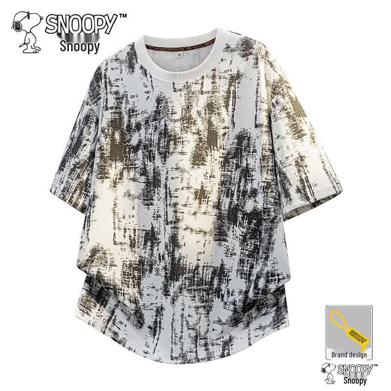 Snoopy Men s Short Sleeve Casual Shirt 2XL белый