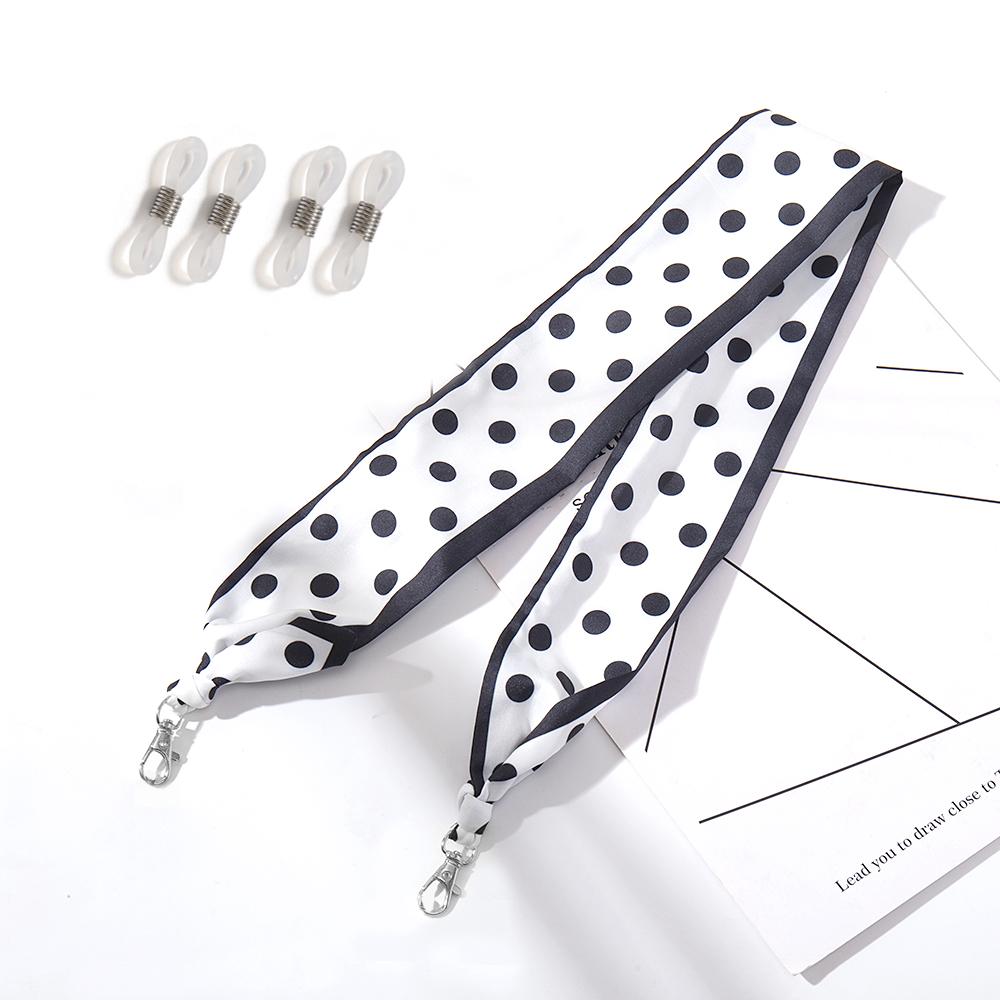 New Acrylic Nylon Rope Windproof Mask Chain Lanyard Printing Silk Scarf Glamour Glasses Chain Neck Strap Glasses Accessories