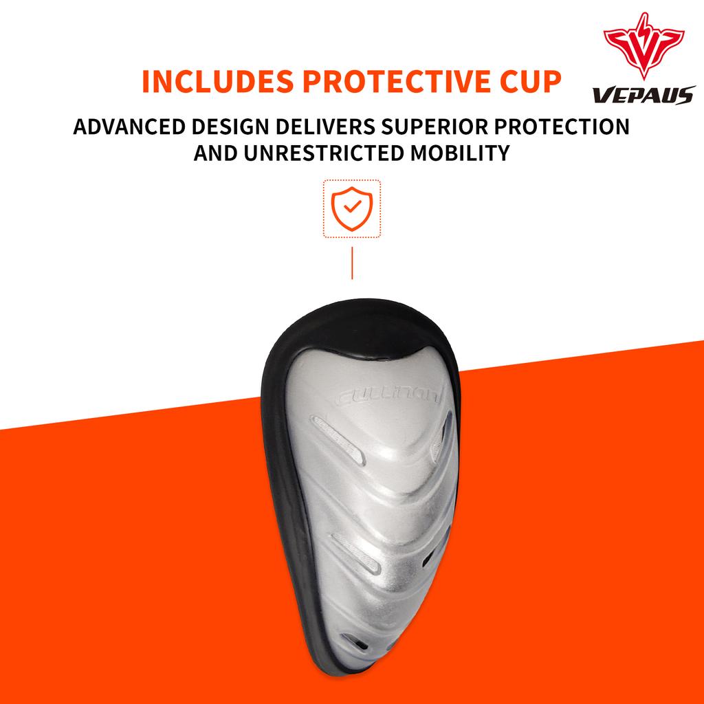 VEPAUS Boys Compression Shorts with Protective Bio-Flex Cup, Moisture Wicking Vented Protection for Baseball, Youth Size