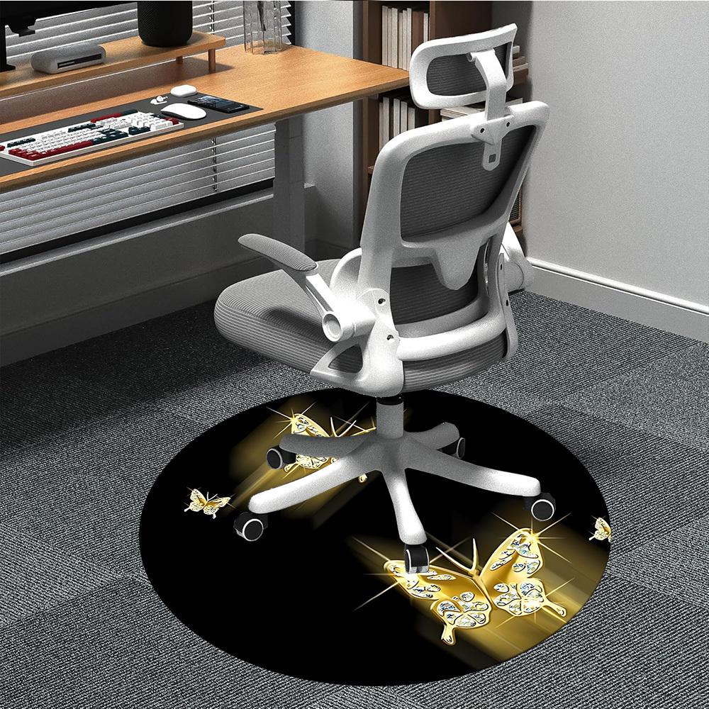 

1pc Butterfly Sparkle Carpet for Office, Non-slip, Soft and Durable Office Rug, Perfect for Office yy260128075 80cm by 80cm