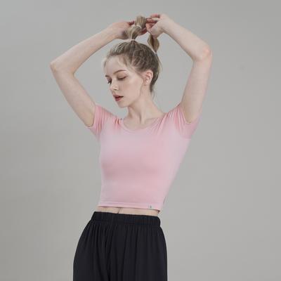 [Swt24033-06] Zero All Day Crop T-Shirt Light Pink