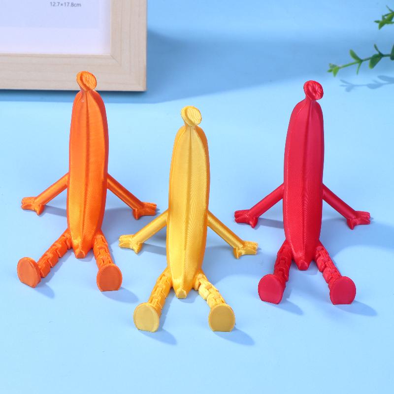 3D-gedruckte Spielfigur Bananenmodell Bewegliche Gelenke Simulationsschlange Büro-Desktop-Ornament Osterbasteln Geschenk